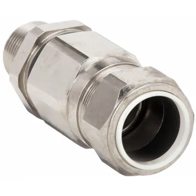APPLETON ELECTRIC Enhanced Rating Cord Connector: Brass, 1/2 in MNPT, 0.26 in to 0.55 in - Straight Hazardous Location Metallic Cable Grips