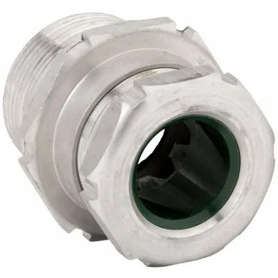 APPLETON ELECTRIC Enhanced Rating Cord Connector: Aluminum, 3/4 in MNPT, 0.13 in to 0.28 in - Straight Hazardous Location Metallic Cable Grips