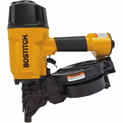 BOSTITCH Air Nail Gun: Framing, 15°, Wire, 1/4 in Male, Bump, Coil Collation - Air-Powered Framing Nailers