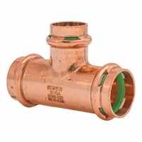 QUICKFITTING SUREPRESS Crimp Tee Fitting: 1 in CTS x 1 in CTS x 3/4 in CTS size, Copper, EPDM O-Ring (MPN SPWT332R)