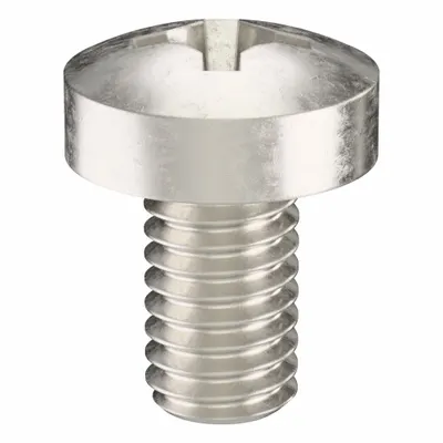 USA INDUSTRIALS Machine Screw: M3.5x0.60 Thread Size, 6 mm Lg, 18-8, Stainless Steel, Plain - Pan Head Machine Screws