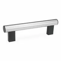 JW WINCO Pull Handle: Threaded Holes, Rear-Mount, 7.87 in Mounting Hole Center to Center, Black, Bar (MPN 666-30-M6-200-NG)