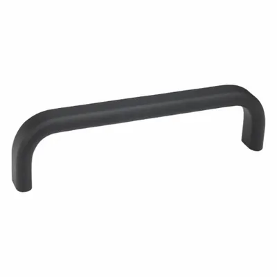 JW WINCO Pull Handle: Threaded Holes, Aluminum, Black - Load-Rated Standard "U" Pull Handles