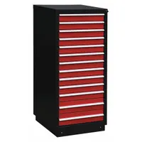 APPROVED VENDOR Modular Drawer Cabinet: 28 3/4 in x 28 in x 62 1/4 in, 13 Drawers, 117 Compartments