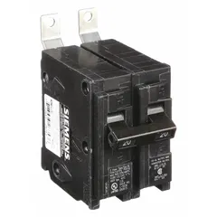 Miniature Circuit Breaker: 20 A Amps, 120/240V AC, 2 Poles, Std (MPN B220). Key specifications — Amps: 20 A; AC Voltage Rating: 120/240V AC; Max. AIR Rating: 10kA at 120/240V AC; For Use With: Siemens P1 Panelboards; Phase: Single; Series: BL.
