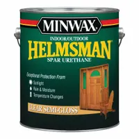 MINWAX Finish: Varnish, Exterior/Interior, Oil, 1 gal Container Size, Wood, Semi-Gloss, Clear, Clear (MPN 13210000)