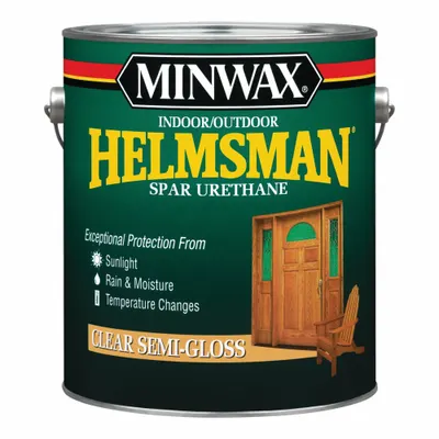 MINWAX Finish: Varnish, Exterior/Interior, Oil, 1 gal Container Size, Wood, Semi-Gloss - Wood Sealers & Finishes