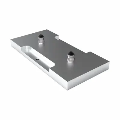 VEKTEK Fixture Plates: Steel, Rectangular, 18.5 lb Wt, 150 mm W x 300 mm L x 47.4 mm H - Zero Point System Fixture Plates