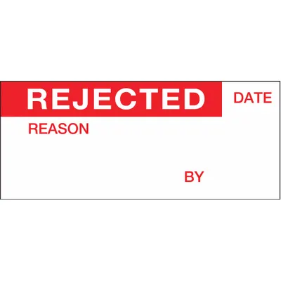 BRADY Inspection Label: 1 1/2 in Wd, 5/8 in Ht, White, Rectangle, Matte, Polyester - Safety