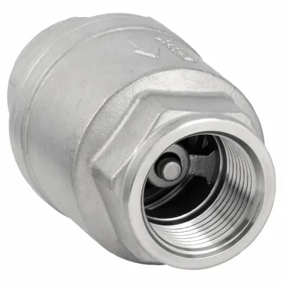 BONOMI Check Valve: Swing, Inline Valve Body, 3/4 in Pipe Size, FNPT x FNPT - 316 Stainless Steel Inline Disc Check Valves