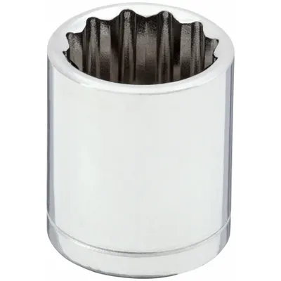 WESTWARD Socket: Metric, 3/8 in Drive Size, 19 mm Socket Size, 12-Point, Std, Chrome - 3/8" Drive Hand Sockets