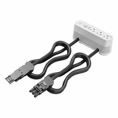 WIREMOLD Furniture Power Outlet: 3 Outlets, 3 ft Cord Lg, White, 5-15R - Furniture Power Strips