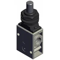 Shuttle Valve: VM200 Series, Plunger Actuator, 3 Ports, 1/4 in NPT, 1 MPa Op Pressure - Max (MPN VM230-N02-05A)