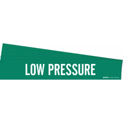 BRADY Low Pressure Adhesive Pipe Marker - Low Pressure Adhesive Pipe Markers