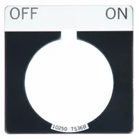 Legend Plate: 30 mm Panel Mounting Size, Square, 1 3/4 in Overall Ht x 1 3/4 in Overall Wd (MPN 10250TS42)