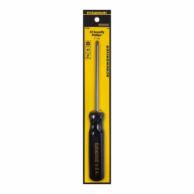 EAZYPOWER Screwdriver: Security Phillips Series, Steel, #3 Tip Size, 5 in Shank Lg - Security Phillips Screwdrivers