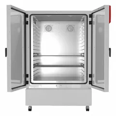 Stability test chamber for controlled temperature and humidity testing. Provides temperature accuracy tolerance of +/-0.1°C at 40°C and uniformity of +/-0.3°C at 40°C. Humidity range 20% to 80%. Operates at 200/240V. Dimensions: 45 7/100 in x 49 21/100 in x 75 39/50 in.