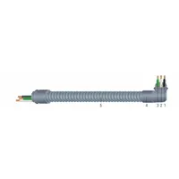 SOUTHWIRE Nonmetallic Clad Whip: 10 AWG, 3 Conductors, 6 ft, 600 V Volt, 12 in Wire Leads, Straight (MPN 55189407)