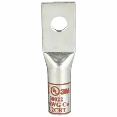 Compression Lugs: 1/4 in Stud Size, 2 AWG For Wire Sizes, Stranded Wire Type, Std, Copper (MPN 30022). Key specifications — attr1307400: 3M; attr1307350: No; attr1307368: Copper; attr1307374: 30022.