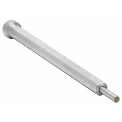 Retractable pilot pin for use with 9/16 in to 11/16 in diameter, 1-3/8 in depth of cut TCT annular cutters. Guides the cutter during hole drilling in metal, ensuring concentricity and reducing bit wander. Sold as a 2-pack.