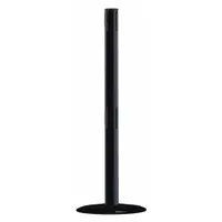TENSABARRIER Dual Belt Receiver Post: Round Flat, 38 in Post Ht, Black, Stainless Steel, Flat (MPN 889T2B-33-33-RCV)