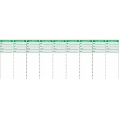 This polyester label measures 1 inch wide by 3 inches high with green/white printing. It is designed for indoor use, printed in English, and RoHS compliant. Supplied in a 90-pack, it is suitable for safety identification and hazard communication in industrial facilities.