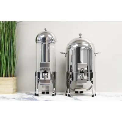 SPRING USA 511-5/7 Acrylic Beverage Dispenser Vessel, 1.8 gal, Clear Round - Polycarbonate & Stainless Steel Dispensers