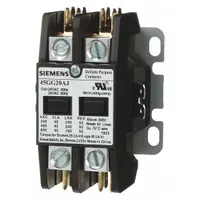 SIEMENS Definite Purpose Magnetic Contactor: 2 Poles, 480V AC, 40 A, Non-Reversing (MPN 45GG20AH)