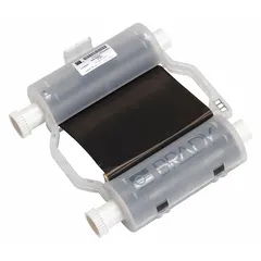 Black resin ribbon for industrial labeling, scratch-resistant and RoHS compliant. Designed for use with Brady i5300 printer series to produce durable, abrasion-resistant labels in manufacturing, electrical, and facility identification applications.