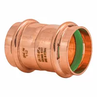 QUICKFITTING SUREPRESS Press Copper Coupling with Stop: 1 1/2 in CTS x 1 1/2 in CTS size, Copper (MPN SPWC55R)