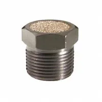 BONOMI MUFFLER: 1/2 in NPT, 7/8 in Hex Size, 40 micron, Bronze, 150 psi Max Op Pressure (MPN BV-4)
