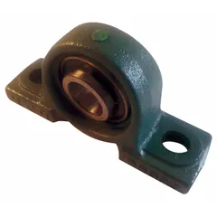 NTN Pillow Block Bearing: 1 1/4 in Bore, Cast Iron, Eccentric Collar, 1 55/64 in Shaft Ht, 4,200 RPM (MPN UELP207-104D1W3). Key specifications — Brand: NTN; Maximum Speed: 4,200 RPM; Mounting Bolt Size: 1/2 in; System of Measurement: Inch.