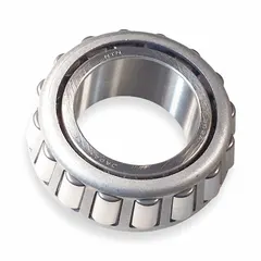 Inch-system tapered roller bearing cone with 3 1/2 in bore, 5.787 in OD, and 1.562 in cone width. Constructed with alloy steel ring and pressed steel cage. Compatible with cup HM518410. Used in industrial machinery, gearboxes, and conveyor systems for radial and axial load support.