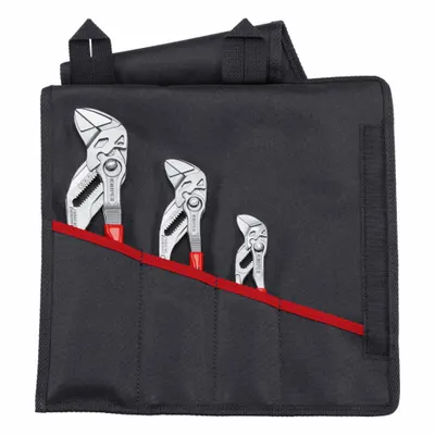 KNIPEX Tongue & Groove Plier Set: Flat, Push Button, 2 in_1 1/2 in_7/8 in Max Jaw Opening - Tongue & Groove Pliers Sets