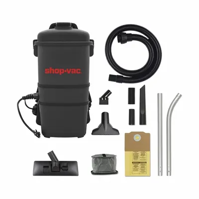 SHOP-VAC Corded Backpack Vacuum, 1-1/2 gal, 11 lb, 74 dB - Corded Backpack Vacuums
