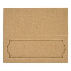 Cardboard mailer for one microscope slide. Brown finish. Outside dimensions: 1 3/4 in height, 3 3/4 in length. Used for slide storage and mailing in laboratory, clinical, or educational settings.