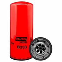 BALDWIN FILTERS Oil Filter: B333, 2 1/4"-12 Thread Size, 11 7/16 in Overall Ht, Oil, Cellulose