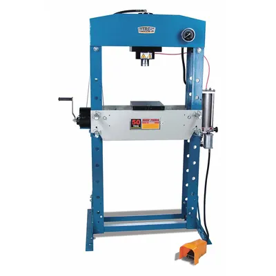 BAILEIGH Hydraulic Press: Air, H-Frame - Manual/Air-Operated H-Frame Hydraulic Presses