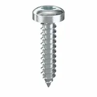 Sheet Metal Screw: #10 Size, 7/8 in Lg, Steel, Zinc-Plated, Torx®/Star, Pan, 50 PK (MPN 401180)