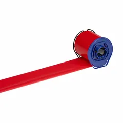 Red wax/resin ribbon for industrial label printing. Smear-resistant. Compatible with i7500 printer series. RoHS compliant to 2011/65/EU. Used for asset tracking, safety signage, and cable identification.