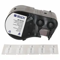 Combined Label and Ribbon Cartridge: Rectangle, 1/2 in x 1 in, Cryogenic Polyester, Black on White (MPN M5-120-492)