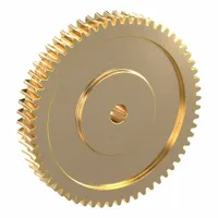 Worm Wheel: Reduction Ratio 60, Module m 2, Right Hand, 20° Pressure Angle, Aluminum Bronze (MPN AG2-60R1)