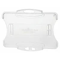 Badge Holder: Pouch, Horizontal, 3 5/8 in Badge Pouch Wd, 2 3/4 in Badge Pouch Ht, Plastic, 10 PK (MPN 891819)