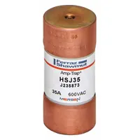 MERSEN Fuse: HSJ Series, Class J, Cylindrical Body, Very-Fast-Acting, 35 A, 600 V AC, 500 V DC (MPN HSJ35)
