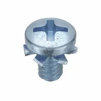 SEMS Screw: External Tooth, #6-32 Thread Size, 1/4 in Lg, Steel, Zinc-Plated, Pan, Phillips, 100 PK (MPN MPPEI0-600250-100P)