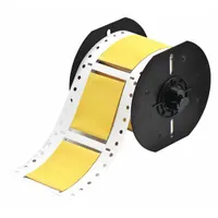 Sleeve Label: 1 1/2 in x 2 in, Polyolefin, Yellow (Matte), For 0.5 in to 1.45 in Wire Dia (MPN B33D-1500-2-342YL)