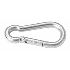 This CAMPBELL spring snap is made of steel with a 13/32 in opening size and a 200 lb working load limit. It is load-rated for non-lifting applications such as securing loads, tethering equipment, or attaching components. Not for lifting or personnel support.