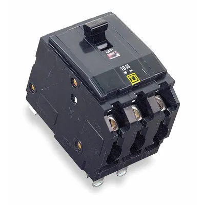 SQUARE D Miniature Circuit Breaker: 80 A, 120/240V AC, Three Phase, 10kA at 120/240V AC - QOB Series, Bolt-On Square D Miniature Circuit Breakers