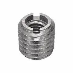 Heavy wall self-locking thread insert with M6-1.00 internal thread and M10-1.50 external thread. External thread fit 6G, internal thread fit 6H. Compatible tap size M10-1.50. Supplied in a 5-pack. Used to repair or reinforce threads in metal assemblies.