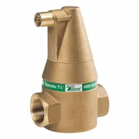 Air Separator: Brass Body, For Water/Glycol, 1 1/2 in Female NPT, Vertical, 150 psi Max., 240°F Max. (MPN 49-150T-2)